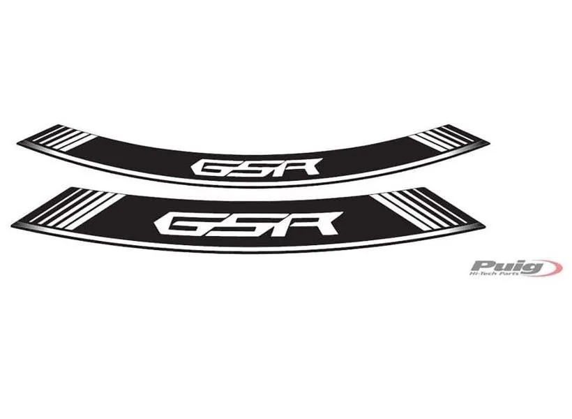 Profili ruota Puig suzuki gsr bianco - il set consiste di 8 strisce adesive - cod. 5989b
