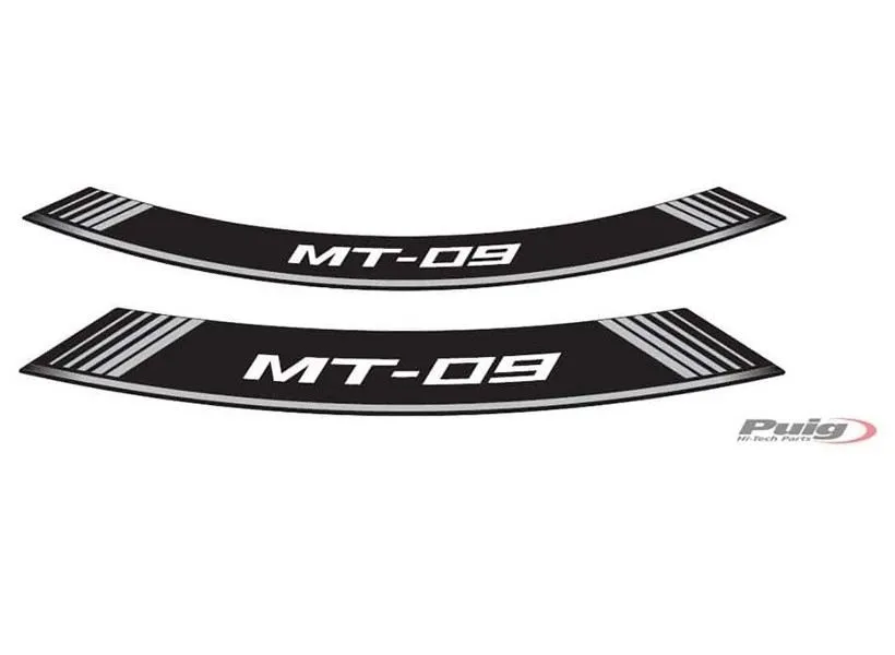 Profili ruota Puig yamaha mt-09 silver - il set consiste di 8 strisce adesive - cod. 9135p