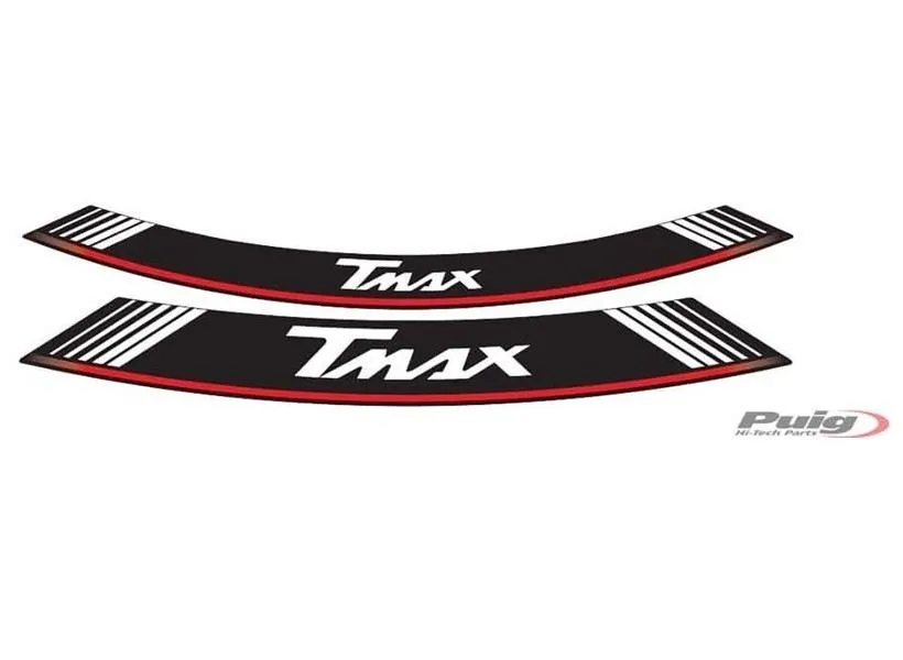 Profili ruota Puig yamaha t-max silver - il set consiste di 8 strisce adesive - cod. 5532p