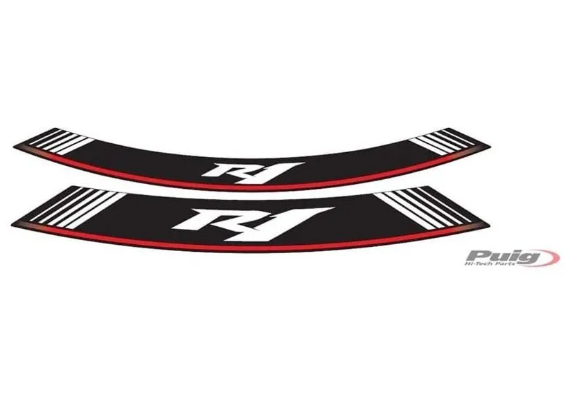 Profili ruota Puig yamaha yzf-r1 silver - il set consiste di 8 strisce adesive - cod. 5529p