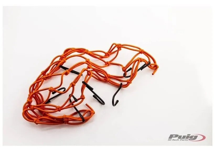 puig rete elastica porta-oggetti arancione - cod. 0788t - perfetta per portare oggetti nel sellino posteriore. dimensioni: