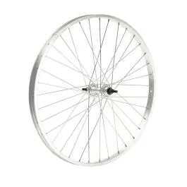 Ruota bici posteriore 27 in alluminio filetto v-brake 7V