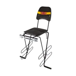 SEGGIOLINO CLASSICO POSTERIORE IN FERRO - CUSCINO PIATTO - ATTACCO AL PORTAPACCHI 22KG