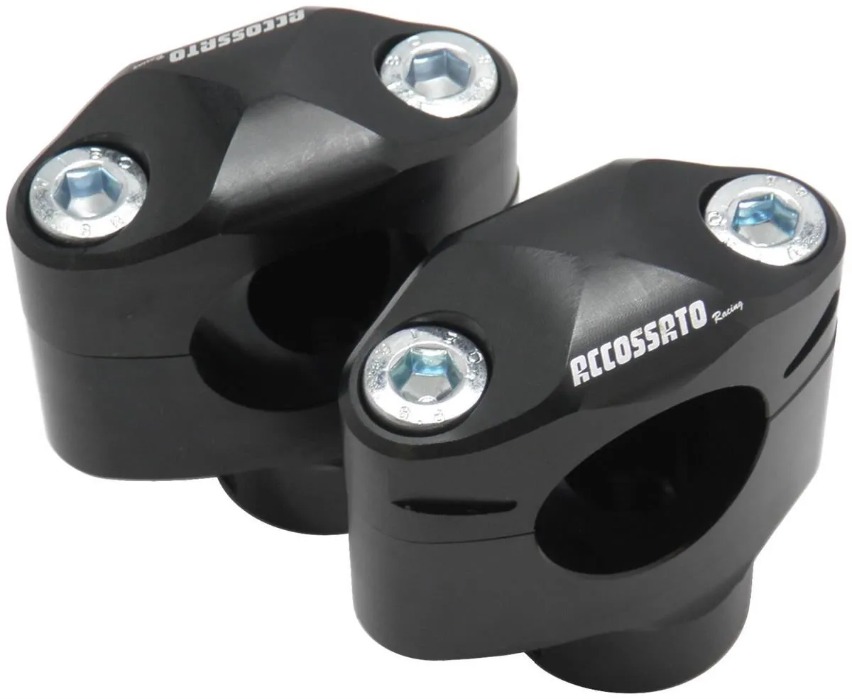 Risers Accossato per manubrio da 28mm in ergal ricavati dal pieno alti 40mm