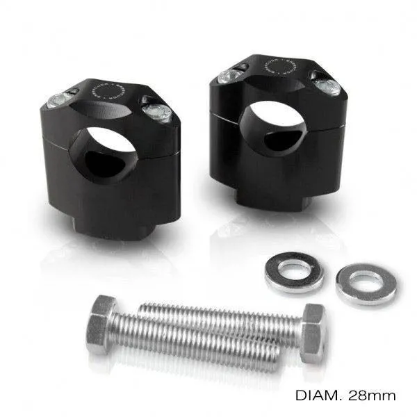 Risers Barracuda per manubrio da 28mm in ergal ricavati dal pieno alti 42mm