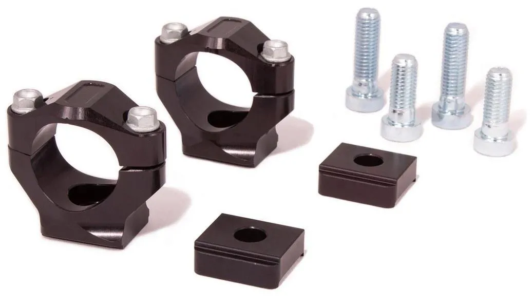 Risers Xtrig per manubrio Renthal R36 da 36mm Fix-System in alluminio anodizzato nero per piastre XTRIG viti M12