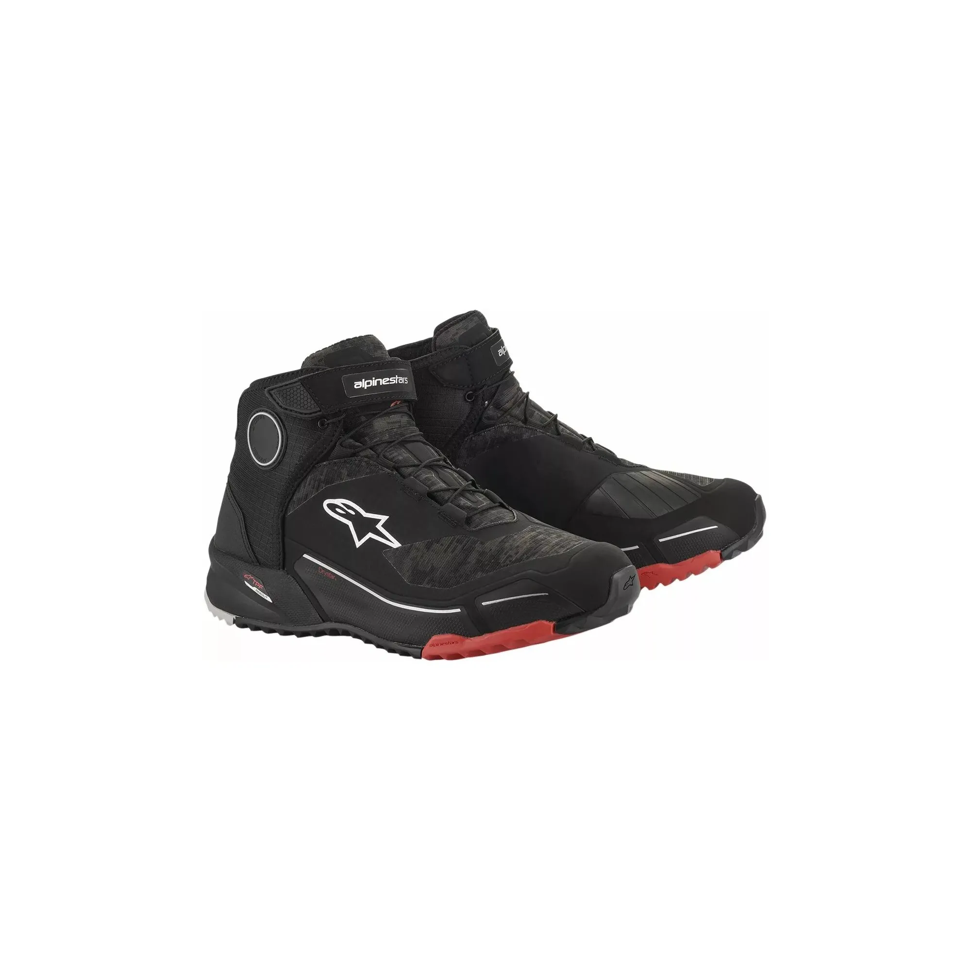 Scarpe da moto Alpinestars CR-X in Drystar nere