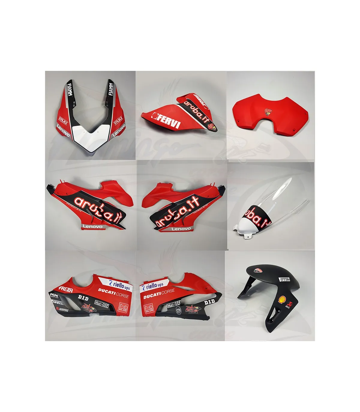 SET CARENATURA COMPLETA STRADALE MODELLO ARUBA SBK 2021 FLAMINGO PER DUCATI PANIGALE V4-S 2020-2021