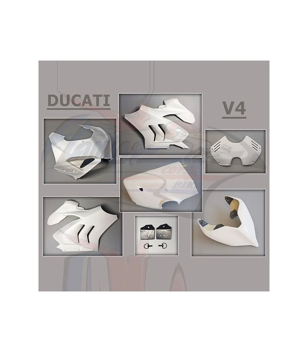 SET CARENATURA COMPLETA TELAIETTO ORIGINALE RACING FLAMINGO PER DUCATI PANIGALE V4-S 2020-2021