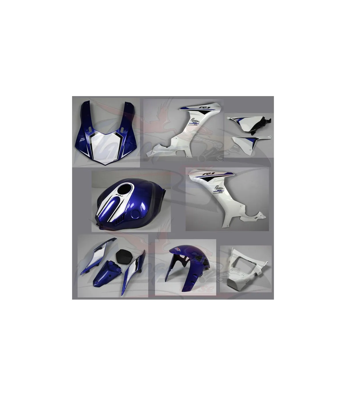 SET CARENATURA STRADALE VASCA LUNGA FLAMINGO PER YAMAHA R1 2015-2019