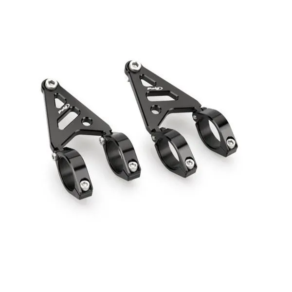 Set morsetti e supporto Puig per fari a led lumen colore nero - cod. 20876n - diametro: 35-37 cm.