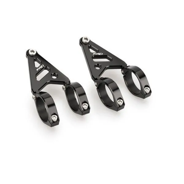 Set morsetti e supporto Puig per fari a led lumen colore nero - cod. 20878n - diametro: 42-43 cm.