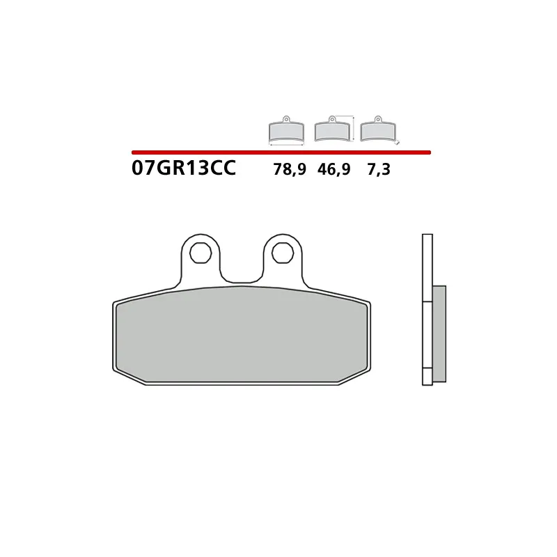 SET PASTIGLIE FRENO POSTERIORI CARBON BREMBO MOTO GUZZI V85 TT 2024-2025