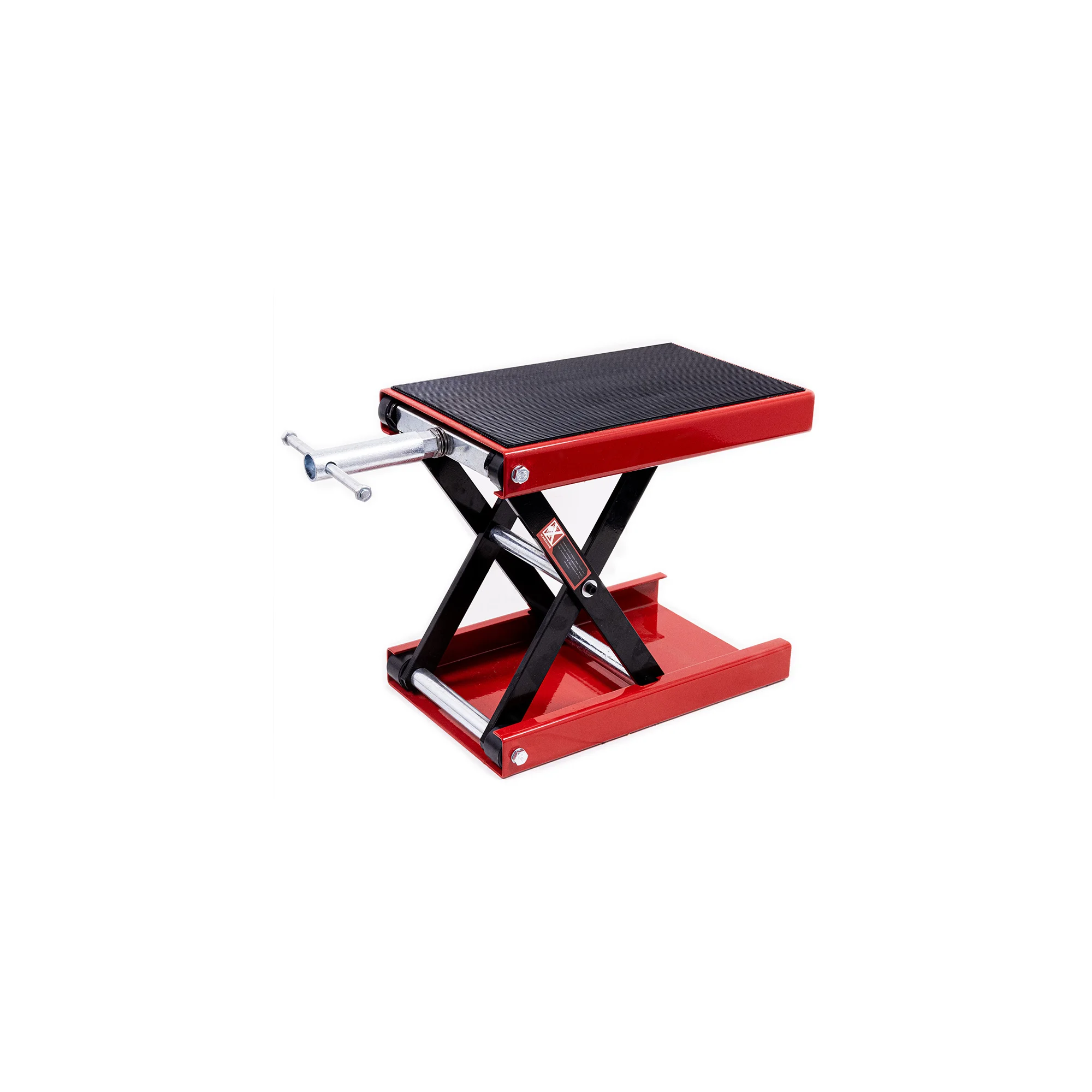 Sollevatore Moto Altezza Regolabile In Acciaio Rosso e Nero