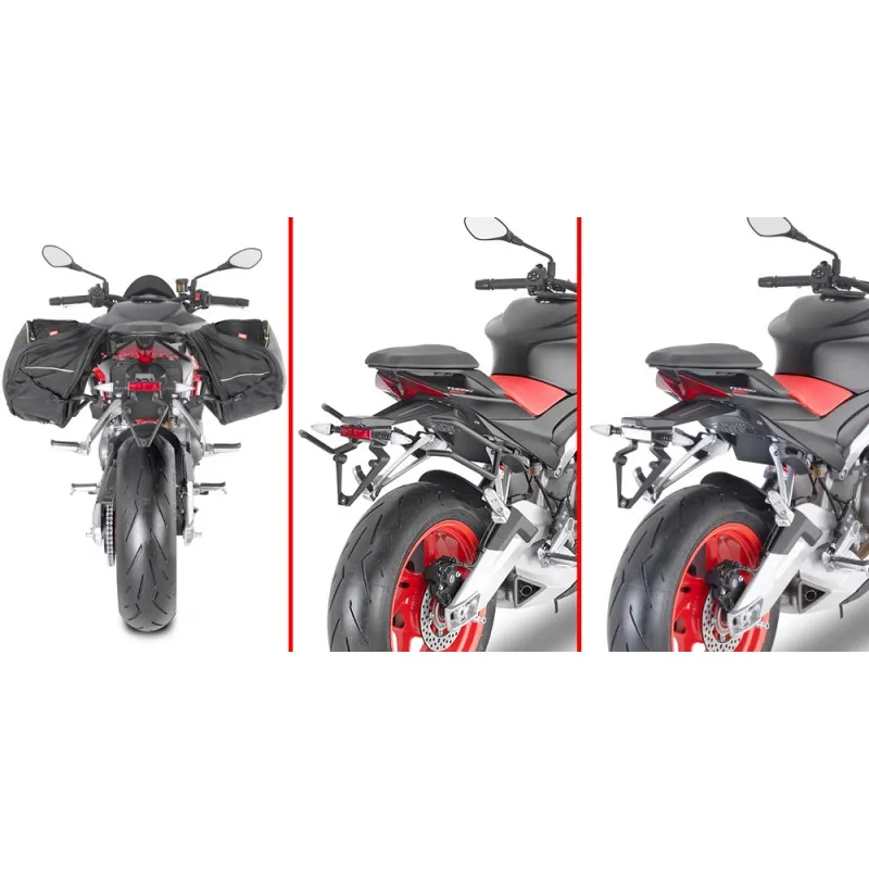 SPEZIFISCHE ABSTANDSHALTER GIVI REMOVE-X SCHNELLWECHS FÜR WEICHE SEITENTASCHEN APRILIA TUONO 660 2020-2024