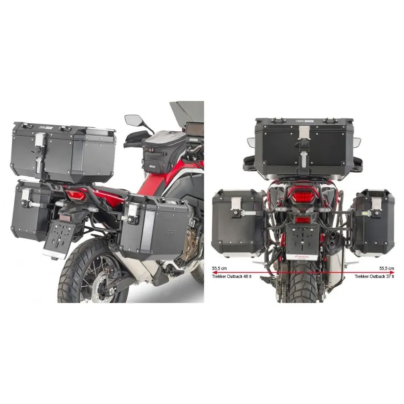 SPEZIFISCHER STAHLROHR-SEITENKOFFERTRÄGE GIVI PL ONE-FIT MONOKEY CAM-SIDE HONDA AFRICA TWIN 1100 2020-2023