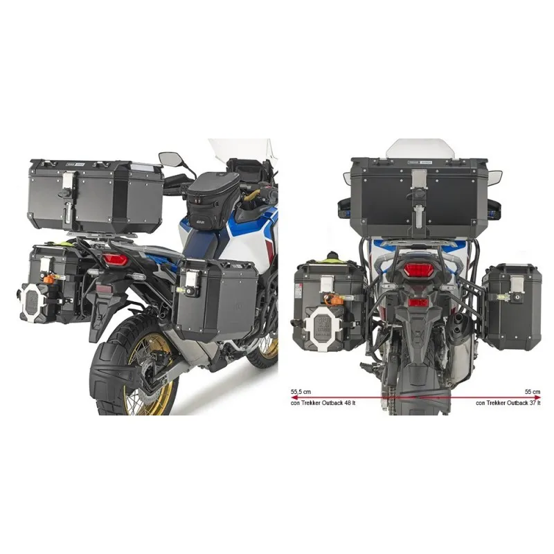 SPEZIFISCHER STAHLROHR-SEITENKOFFERTRÄGE GIVI PL ONE-FIT MONOKEY CAM-SIDE HONDA AFRICA TWIN 1100 2024-2025