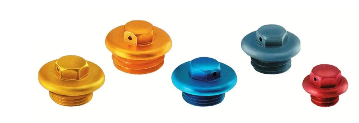 Tappo olio motore in ergal anodizzato arancione Motocross Marketing AV3002A