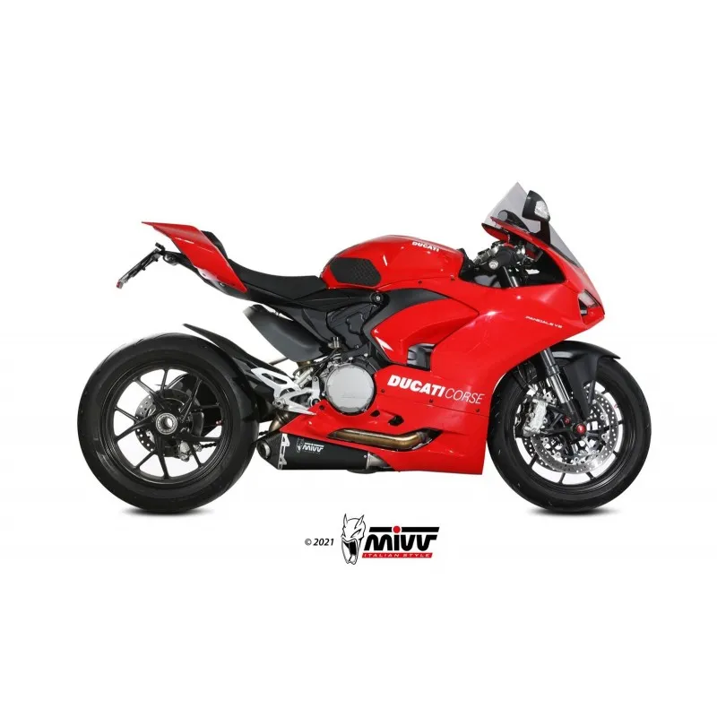 TERMINALE MIVV DELTA RACE DUCATI PANIGALE V2 2020-2024, DEKAT BLACK/CARBONIO