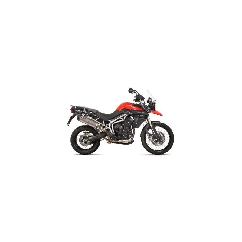 TERMINALE MIVV OVALE TRIUMPH TIGER 800 2011-2014, OMOLOGATO TITANIO/CARBONIO