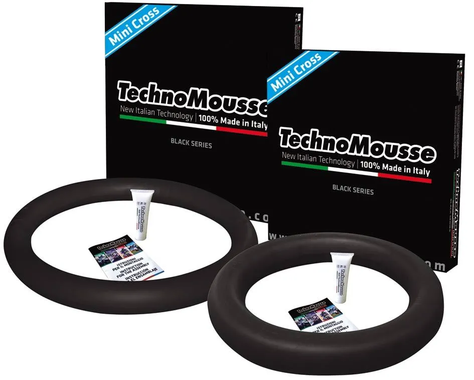 Treno Mousse TechnoMousse modello MINICROSS anteriore 70/100-17 + posteriore 90/100-14 BLACK SERIES