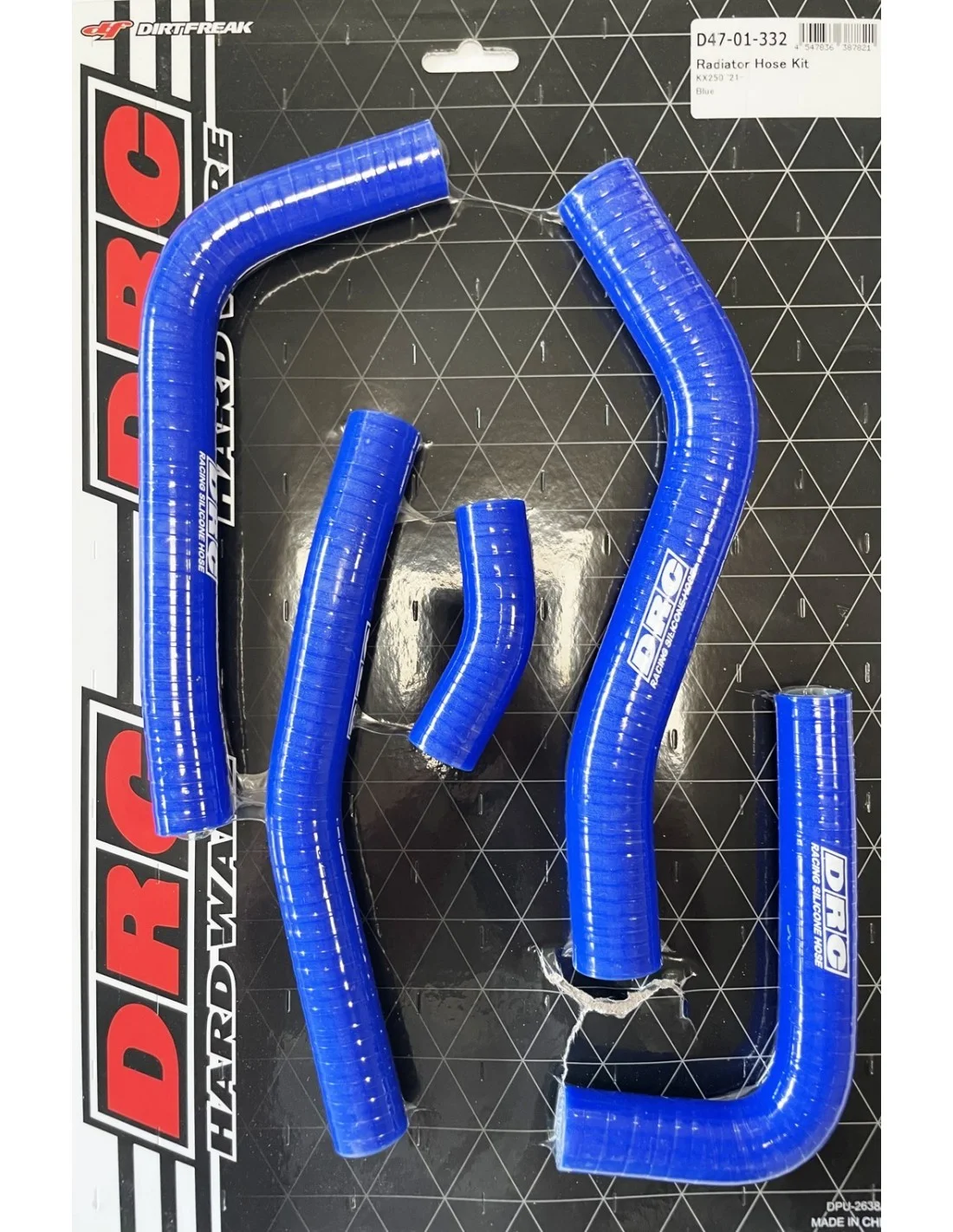 Tubi radiatore DRC blu Kawasaki KXF 250 2021-