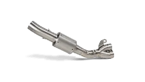 Tubo di raccordo in inox da montare con silenziatore Track day, da montare sugli scarichi completi codice L-H10R12/TD